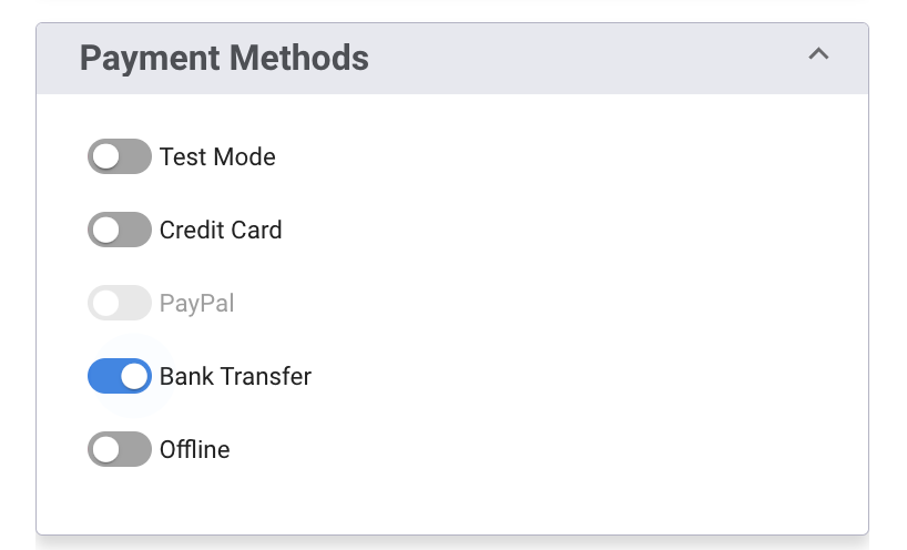 Bank Transfers (ACH) — screenshot 1