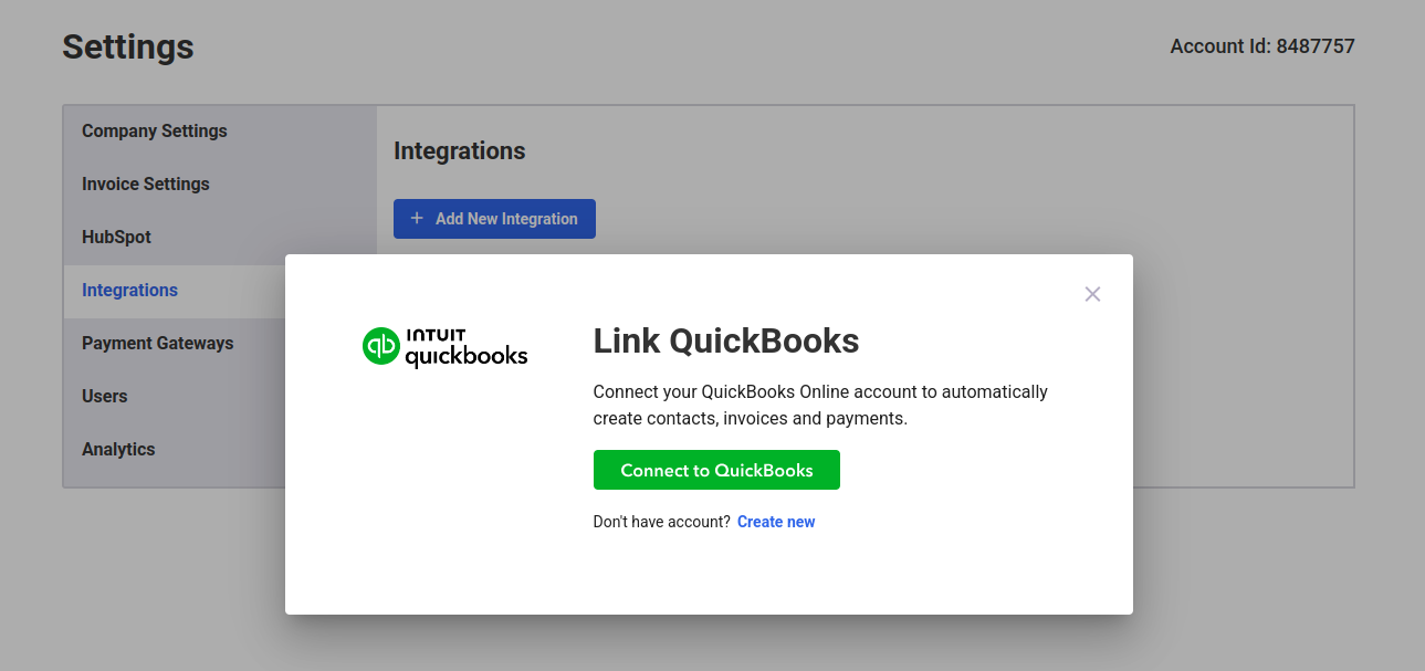 Configuring QuickBooks Online — screenshot 3