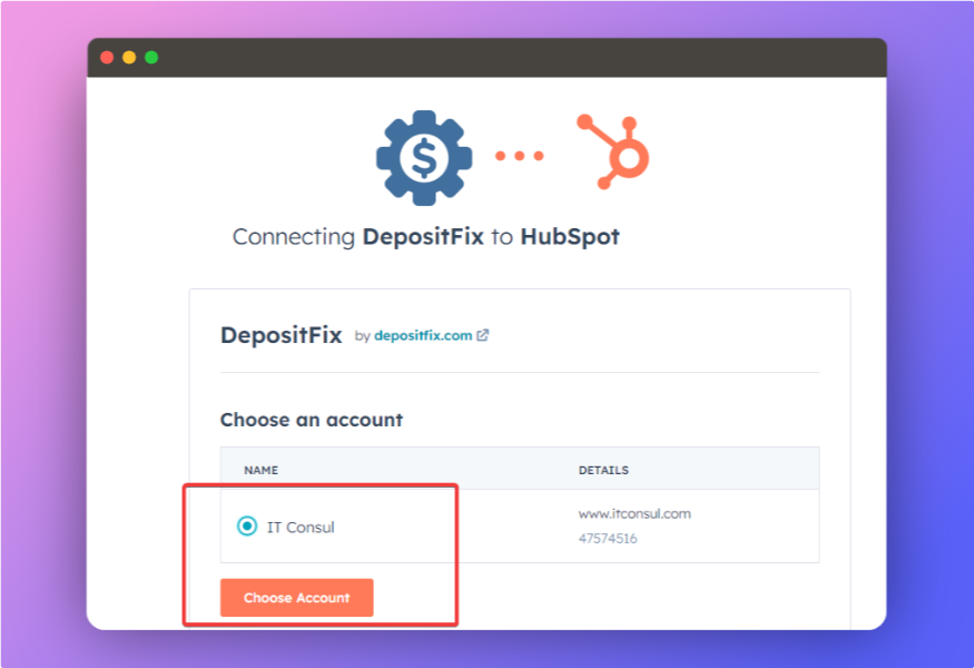 Connect HubSpot to DepositFix — screenshot 4