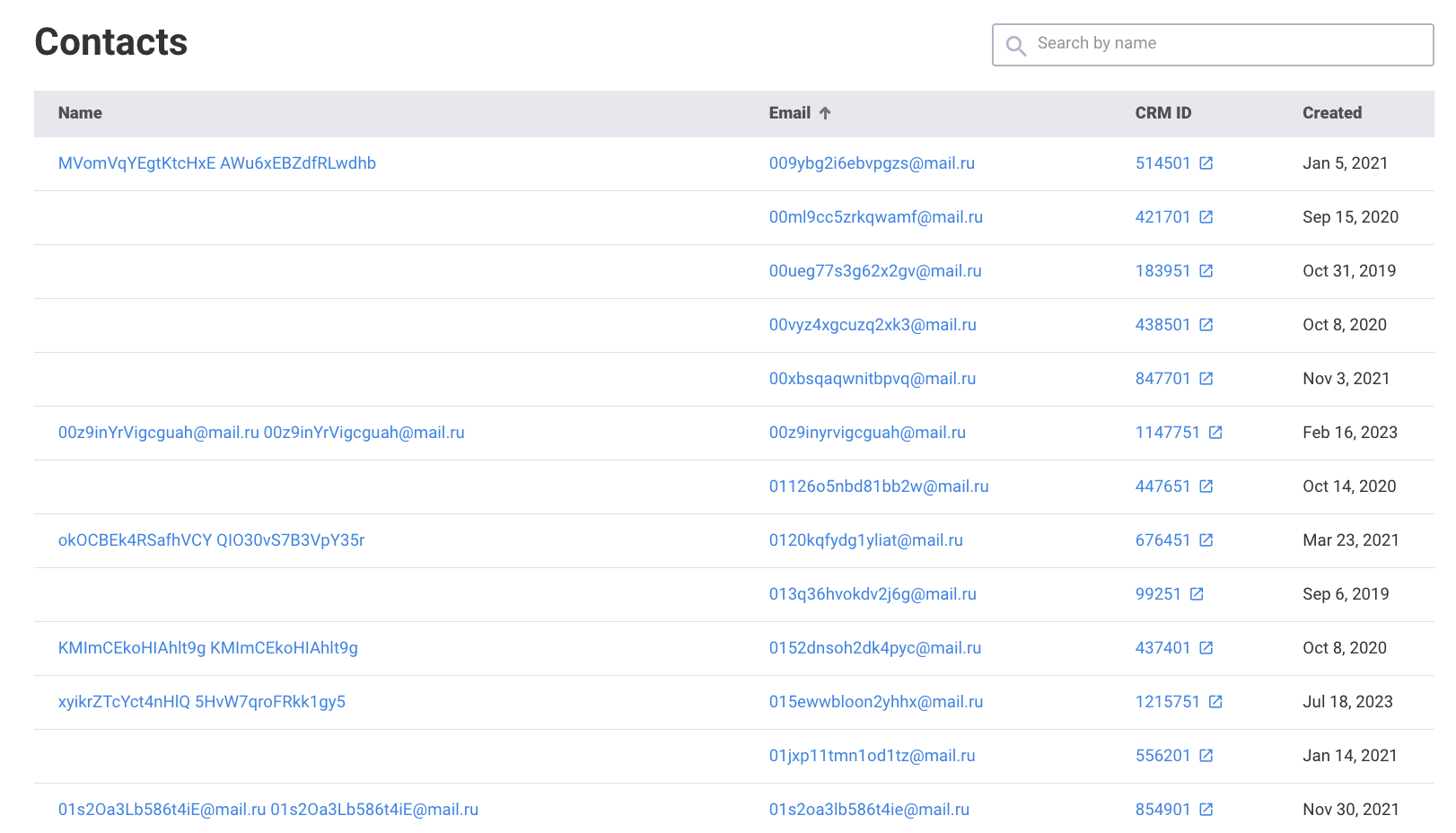 Contacts — screenshot 1