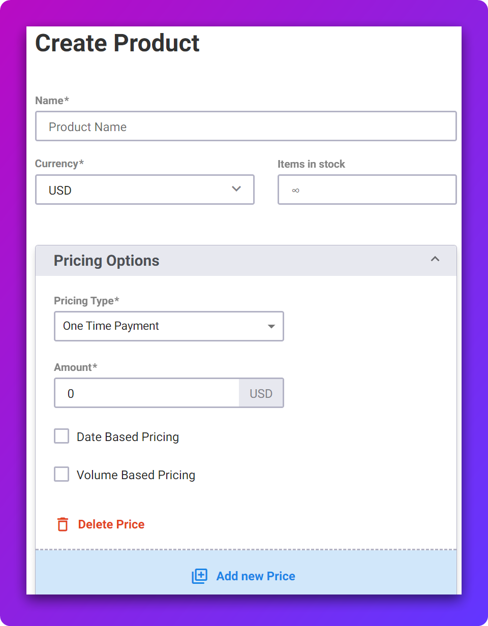 Create Your First Product — screenshot 2