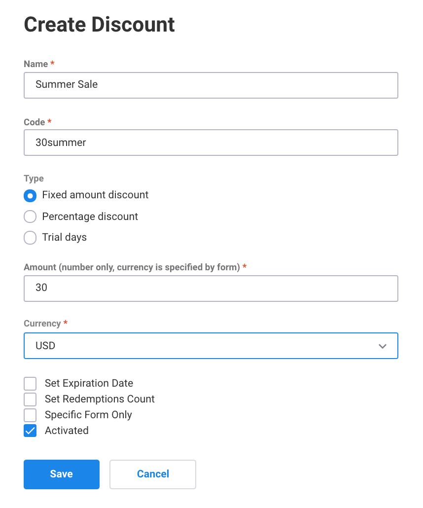 Creating and Using Discount Codes — screenshot 1