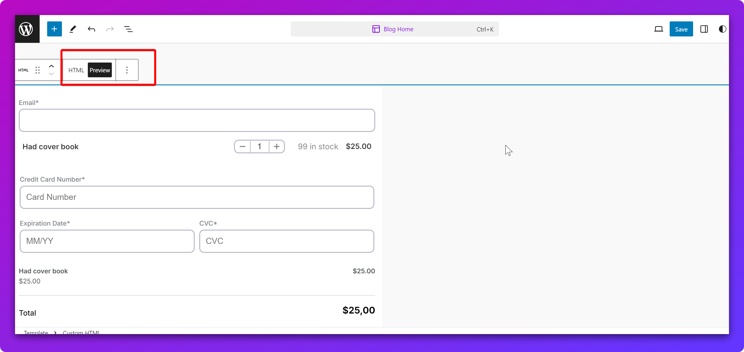 Embedding your Form on a WordPress page — screenshot 3