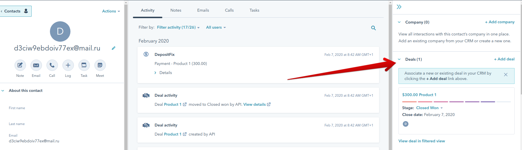 Hubspot Deals Integration — screenshot 5