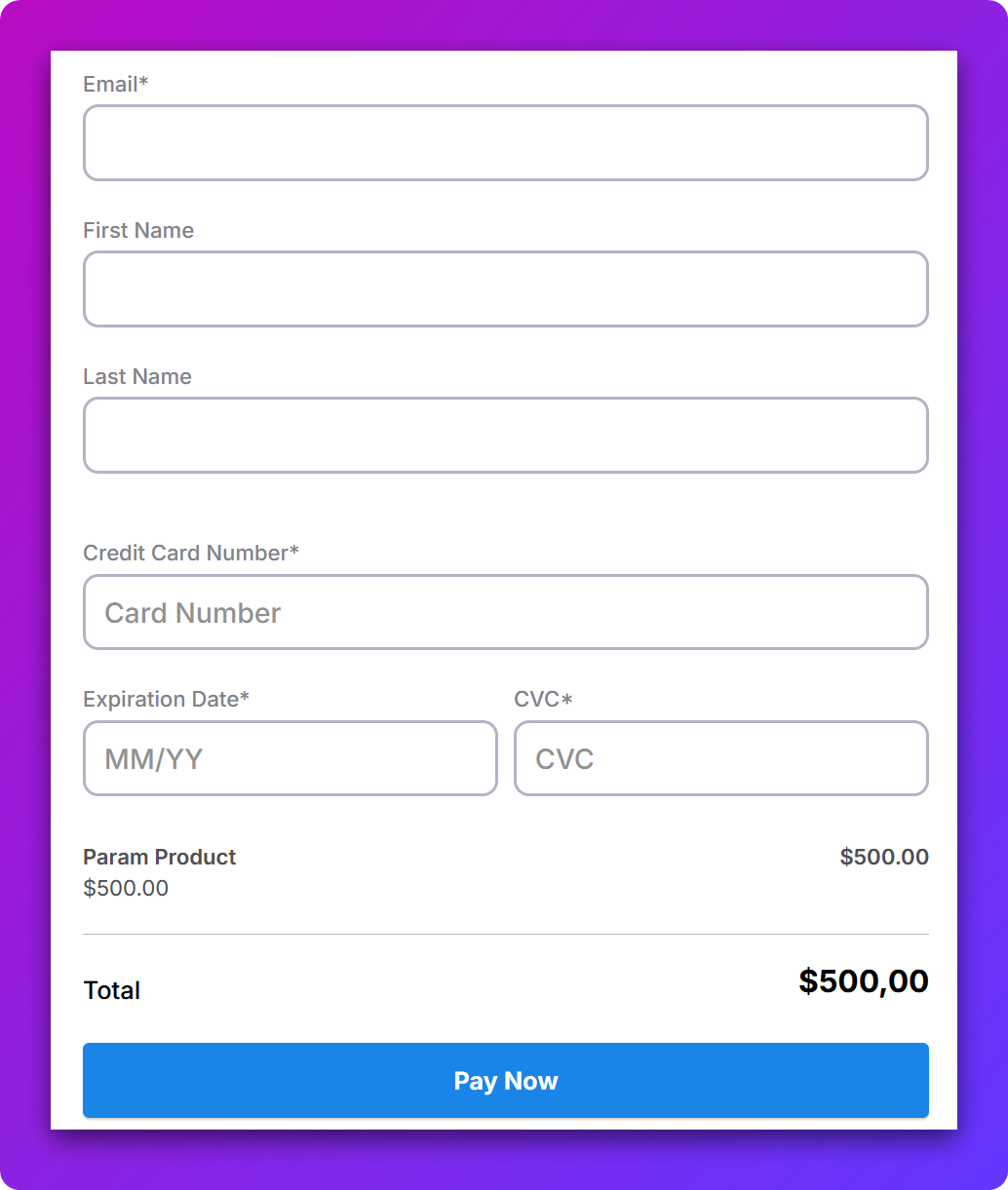 Loading the form with Pre-selected Products (Hide Product Selection) — screenshot 6