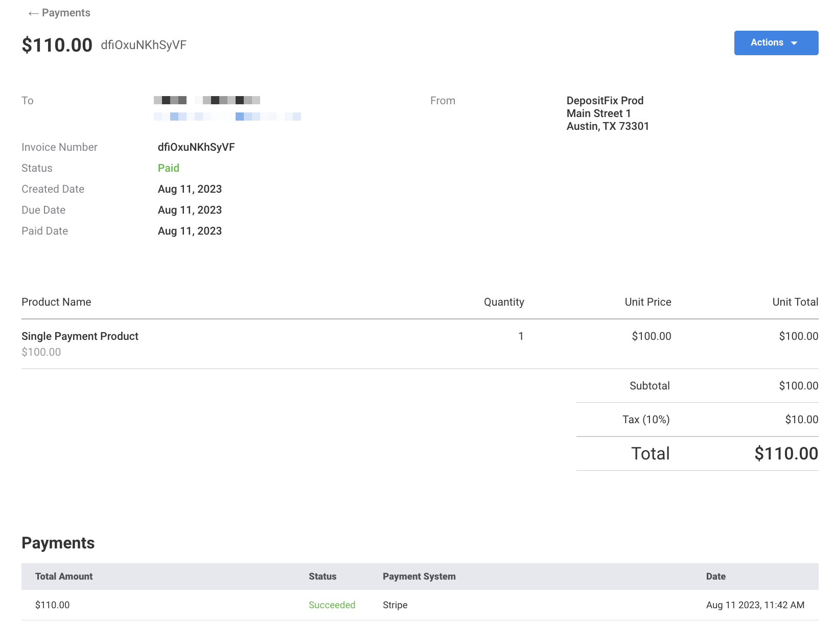 Payment Invoices — screenshot 1