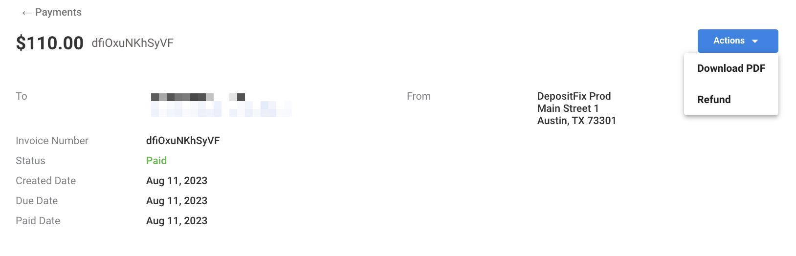 Payment Invoices — screenshot 2