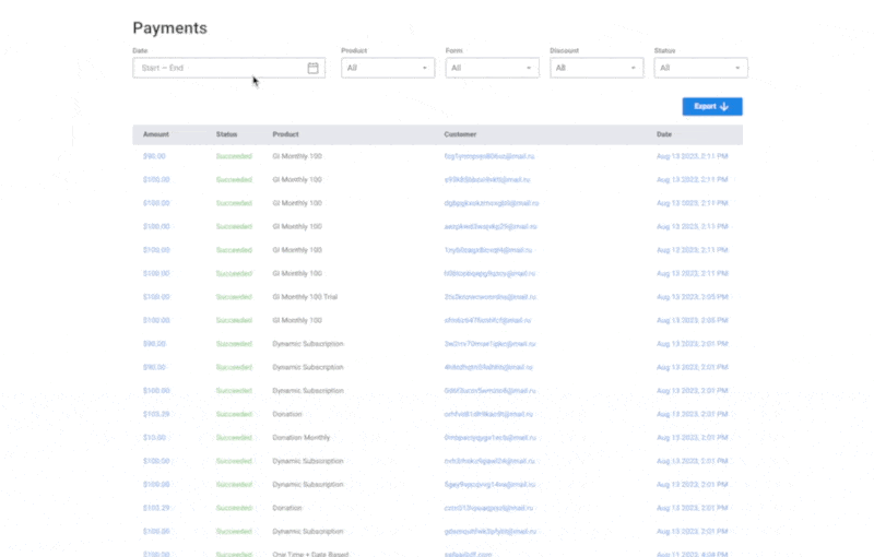 Payment Overview — screenshot 1