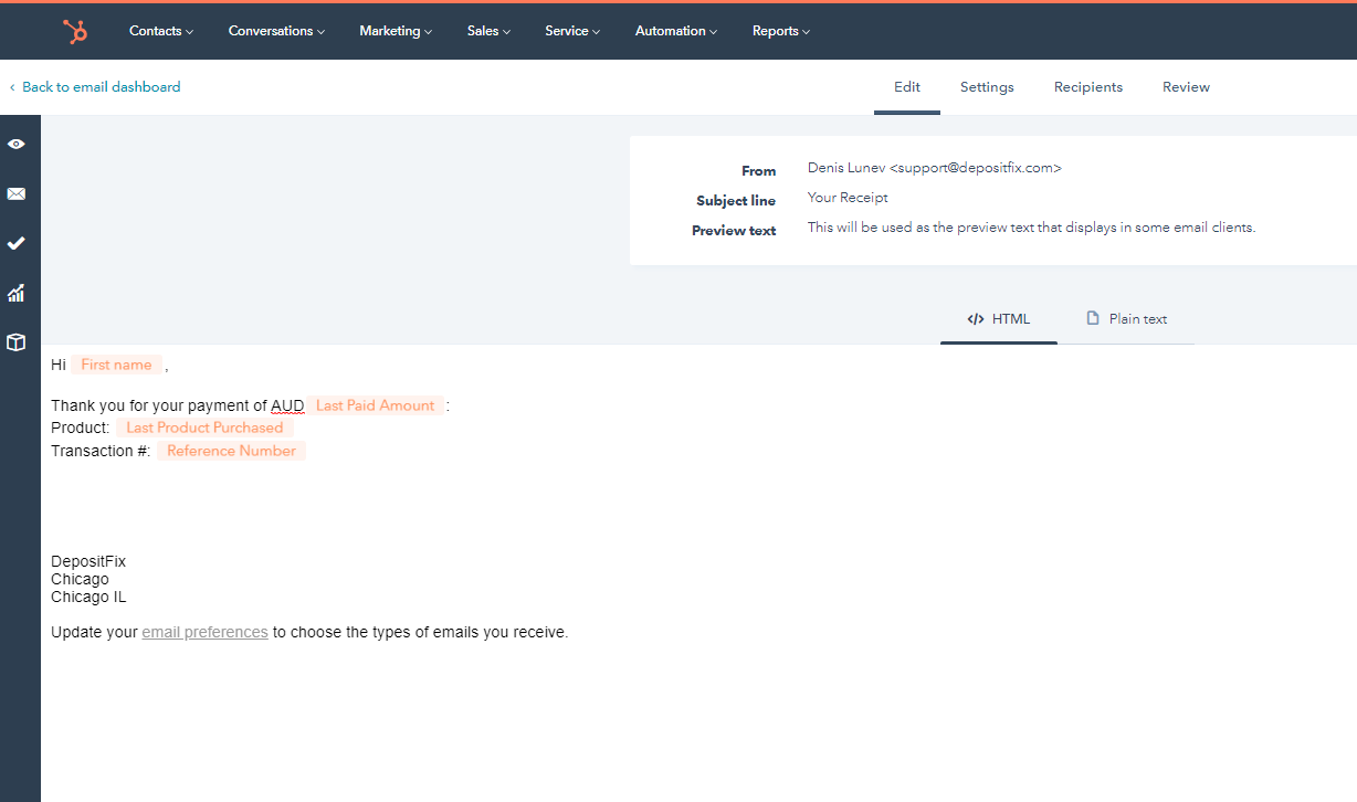 Pre-defined Workflows and Email Templates — screenshot 3
