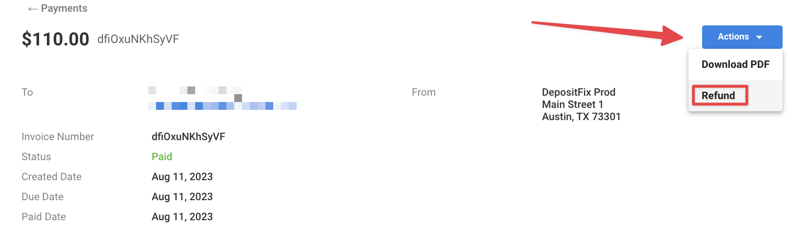 Refund Payments — screenshot 1