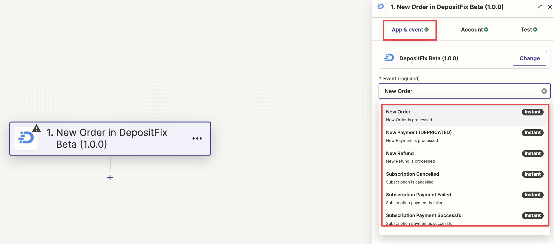 Setting up The Zapier Integration Triggers — screenshot 3