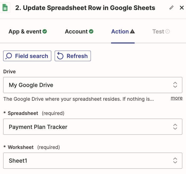 Setting up Zapier Actions — screenshot 12