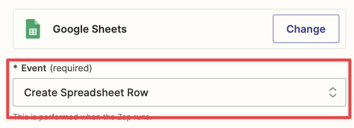 Setting up Zapier Actions — screenshot 2