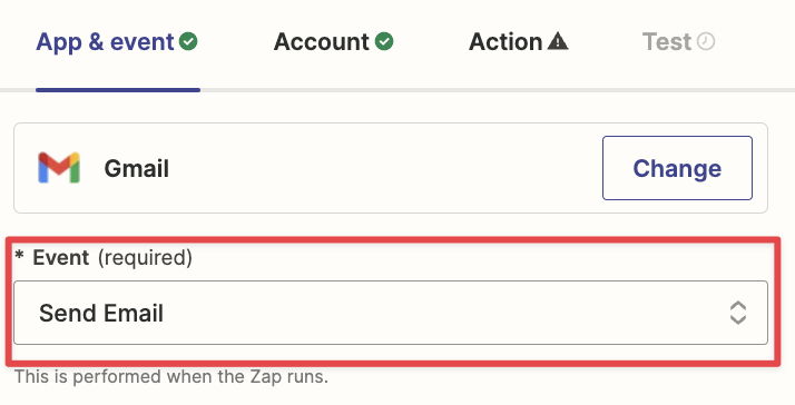 Setting up Zapier Actions — screenshot 6