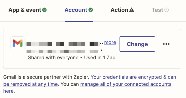 Setting up Zapier Actions — screenshot 7