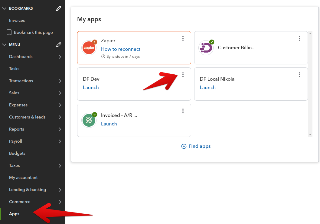 Troubleshooting and Disconnecting QuickBooks Online — screenshot 1